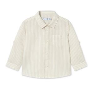 NEW Mayoral Neutral Striped Linen Shirt, Size 2/4m, NWT